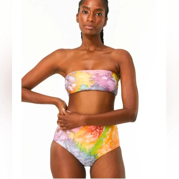 NWT Mara Hoffman Abigail Bikini Top & Lydia Bottom Set in Multi Tie Dye M - Picture 3 of 5